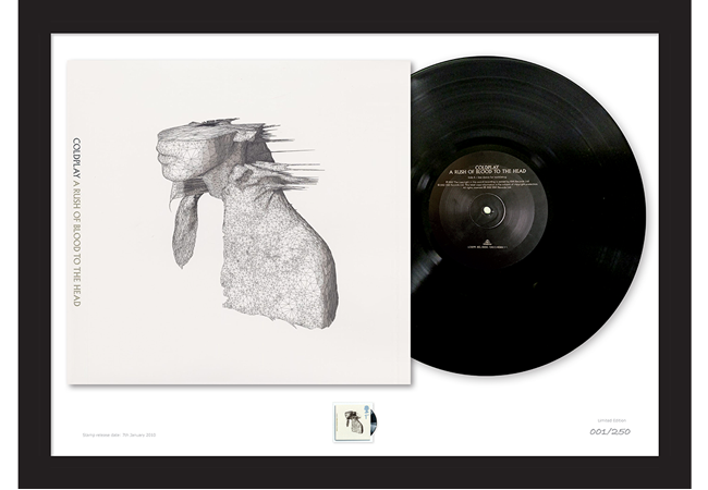 Coldplay Full Mock Up - The Framed Presentations celebrating the UK’s Music Giants – selling so fast they’ve gone Platinum!