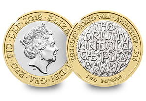 2018 UK 2 pounds first world war BU coin 300x208 - Revealed: The Royal Mint UK commemorative coin designs for 2018