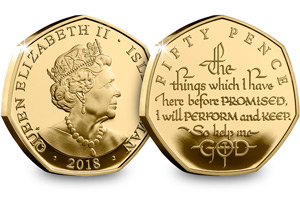 ST Coronation 65th Oath Gold Proof 50p Coin Blog Image - Brand New British Isles 50p marks the Queen’s 65th Coronation Anniversary