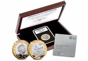 Flown in a Spitfire, 2018 Silver Spitfire two pound coin