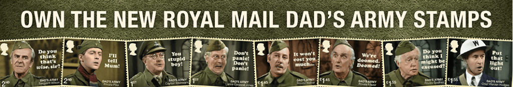 Dads Army Landing Page Banner 2 1024x174 - Don’t Panic! NEW Dad’s Army stamps celebrate classic British sitcom