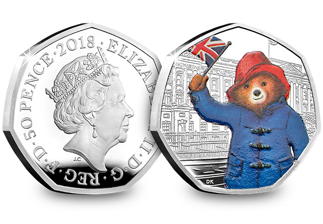 UK 2018 Paddington Bear Buckingham Palace Silver Proof 50p Coin Obverse Reverse - The New Paddington 50p coins – full issue details confirmed.