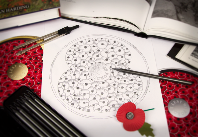 Poppy drawing - 100 years, 100 poppies. How this year’s Poppy coin perfectly marks the First World War Centenary.