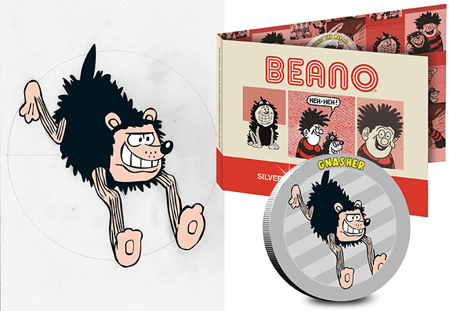 AT Beano Silver Plated Medals Blog Gnasher Pack 1 - BIFF! BOP! THUDD! Own an original piece of Beano artwork on the NEW Silver-Plated Commemorative