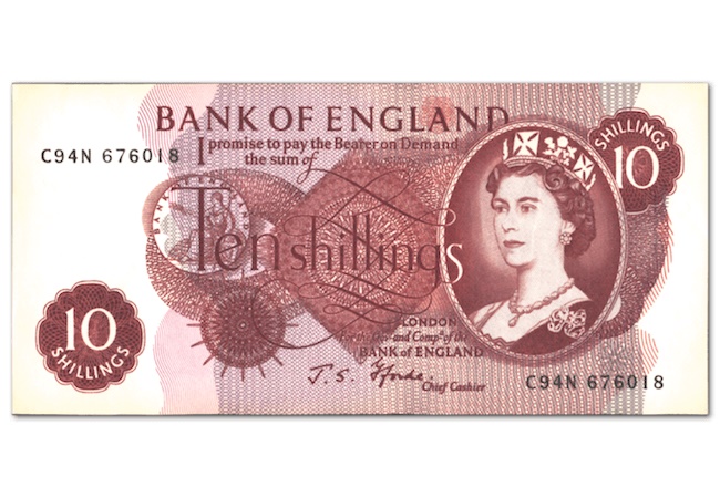 ten shilling note image - The day the ten bob note disappeared...