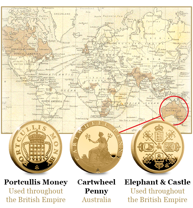 EIC 2019 Empire Collection Gold Proof Nine Coin Set Blog Images - Discover the coins that built the British Empire