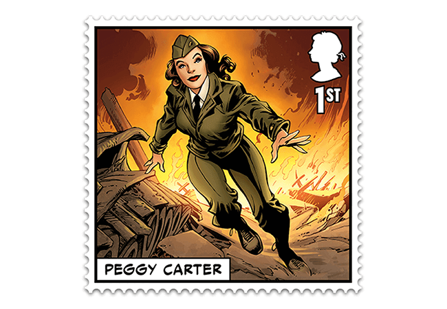 Marvel Stamps Blog 650x450 peggy carter - FIRST LOOK: NEW 'Super' MARVEL Stamps just revealed