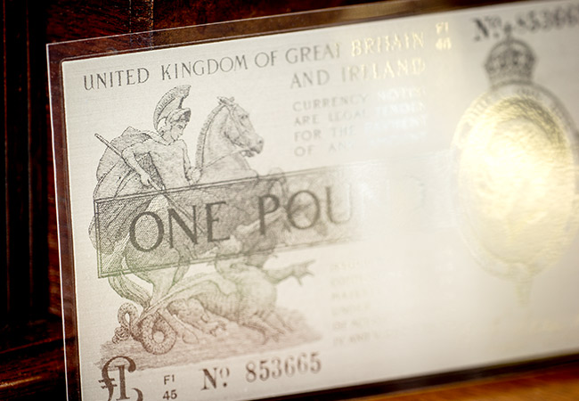 Warren Fisher One Pound Silver Banknote Close Up2 1 - The longest bank holiday in British history...