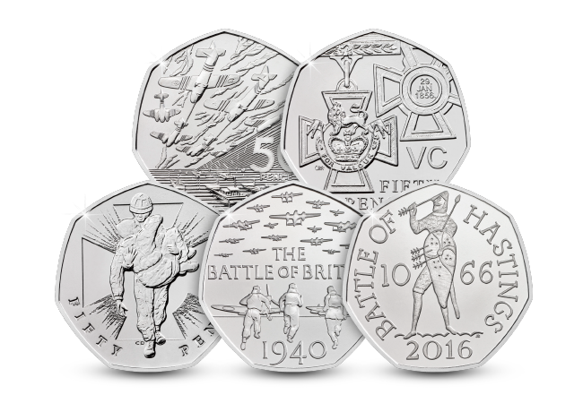 50th Anniversary of the 50p Military BU Pack product pages all 50ps - The 50 years of the 50p celebrations continue with a tribute to British military history