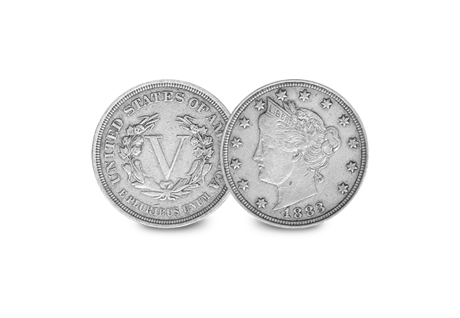 Celebrate Fourth of July with America’s most iconic coins Infamous Notorious and Scandalous U.S. Coin Set product page 1883 Liberty Head nickel - Celebrate Fourth of July with America’s most iconic coins