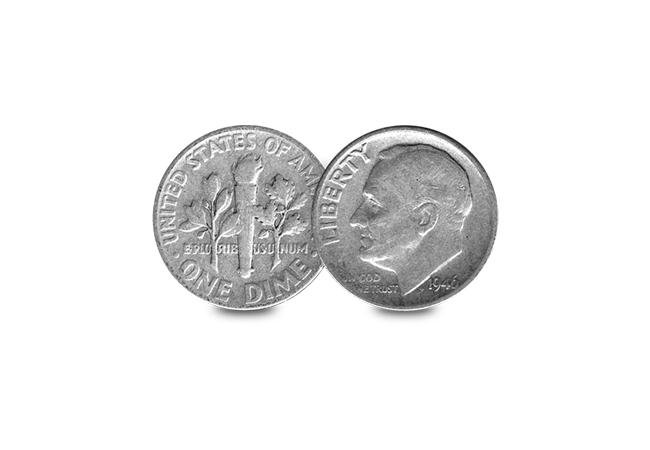 Celebrate Fourth of July with America’s most iconic coins Infamous Notorious and Scandalous U.S. Coin Set product page 1946 Roosevelt Dime - Celebrate Fourth of July with America’s most iconic coins