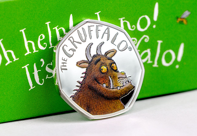 UK 2019 Gruffalo Silver Proof 50p Coin Reverse Lifestyle - The Gruffalo will return on 17th October… register your interest now!