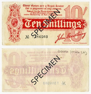 10 shillings 1st Series 1914 2006046a 3 - The fascinating history of the ‘Ten Bob’ banknote…