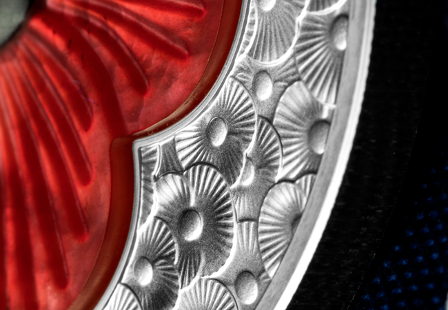 LS 2019 10 GBP 5 oz Poppy Masterpiece Coin Detail - WIN! The 2019 Masterpiece Mother of Pearl Silver 5oz Poppy Coin