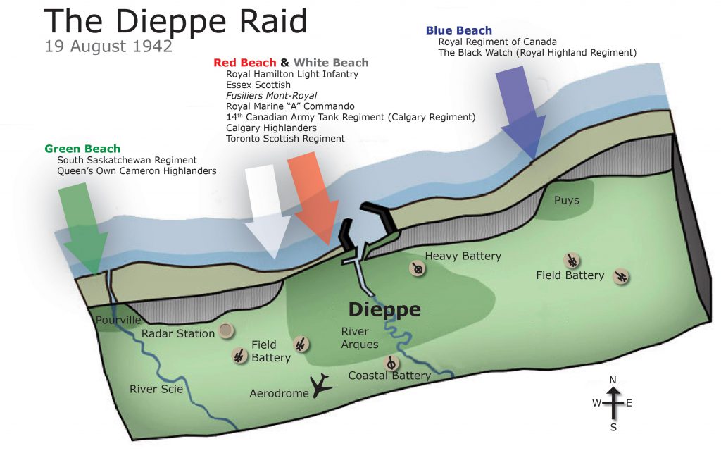 Map of Dieppe Raid Blog Image 1 1024x643 - Before Utah, Omaha, Gold, Juno, and Sword there was Dieppe