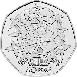 The 1998 UK entry to EEC 25th Anniversary 50p