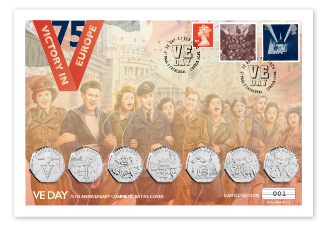 2020 VE DAY BU ultimate 50p PNC cover product images full cover - SEVEN brand new Victory 50p Coins revealed!