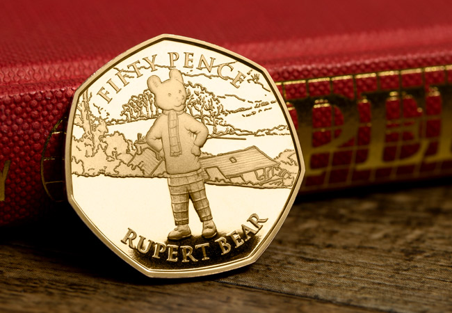 LS 2020 IOM gold proof 50p Rupert single lifestyle - Rupert Bear features on BRAND NEW 50p! New designs revealed...