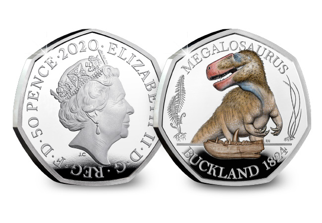 Uncovering the British discoveries that inspired the Dinosaur 50p coins DN 2020 Dinosaurus BU Silver Silver Colour Gold 50p coin product images 6 - Uncovering the British discoveries that inspired the Dinosaur 50p coins