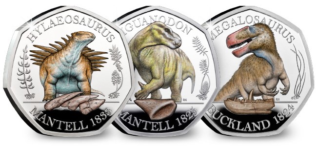Uncovering the British discoveries that inspired the Dinosaur 50p coins DN 2020 Hylaeosaurus silver with colour BU silver proof 50p coins product images 9 - Uncovering the British discoveries that inspired the Dinosaur 50p coins