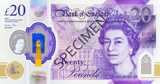polymer 20 specimen front 1 1 - The secrets hidden in Britain’s most secure banknote yet