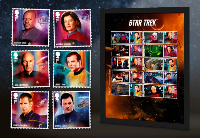Introducing the brand new Star Trek stamps! Boldly collect where no UK collector has collected before! 2020 star trek stamps collectors frame A4 with stamps - Introducing the brand new Star Trek stamps! Boldly collect where no UK collector has collected before!