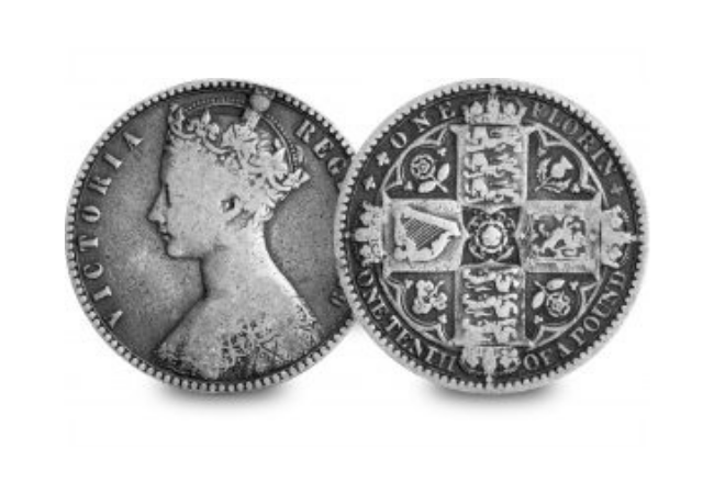 1849 Victorian Florin, nicknamed Godless Florin