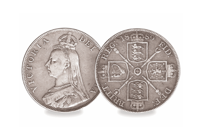 1887-1890 Queen Victoria Double Florin, nicknamed The Barmaid's Ruin