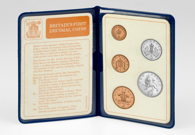 Britains first decimal coins blue pack inside - Decimalisation: Your top five questions answered