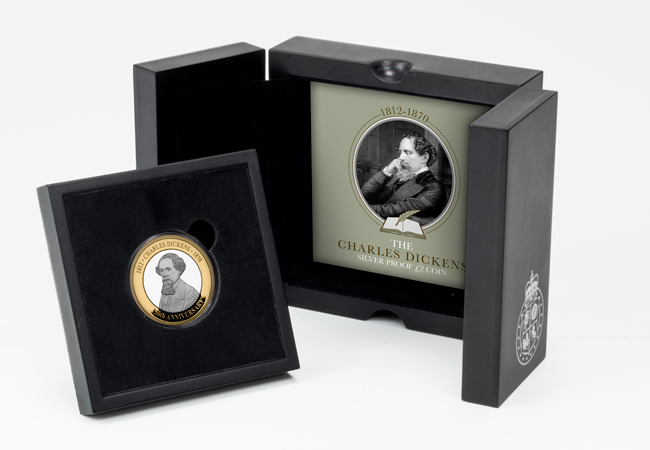 Charles Dickens 2 prod image silver single box - The BRAND NEW £2 coins in honour of literary legend Charles Dickens…