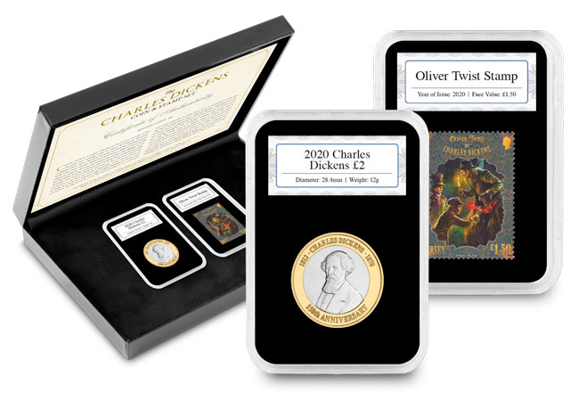 Dickens stamp coin set 1 - The BRAND NEW £2 coins in honour of literary legend Charles Dickens…