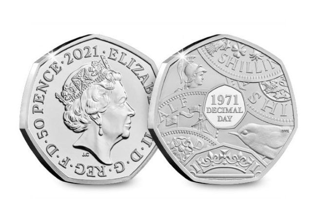 2021 Decimal Day BU 50p - The countries that went Decimal long before the UK...