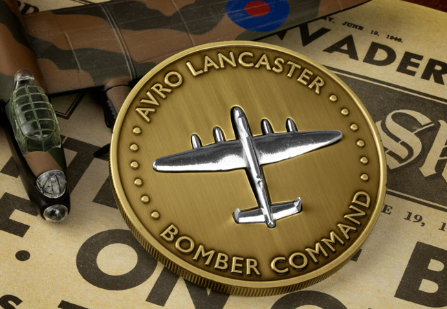 The Avro Lancaster PA474 Commemorative Product Images Lifestyle Commemorative Front - Unboxing a medal crafted from an Avro Lancaster!