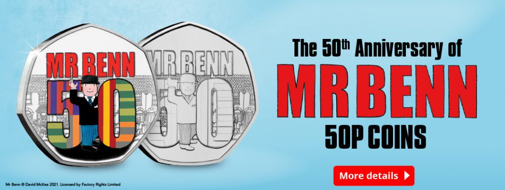 Everything you need to know about this WORLD FIRST 50p release… DN Guernsey 2021 BU Silver with Colour 50p MR Benn homepage banners 1 1024x386 - Everything you need to know about this WORLD FIRST 50p release…