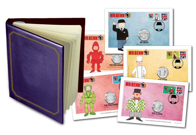 The Official Mr Benn Complete 50p Coin Cover Collection Product Images Main Image - As if by magic…Mr Benn 50p coins appeared!