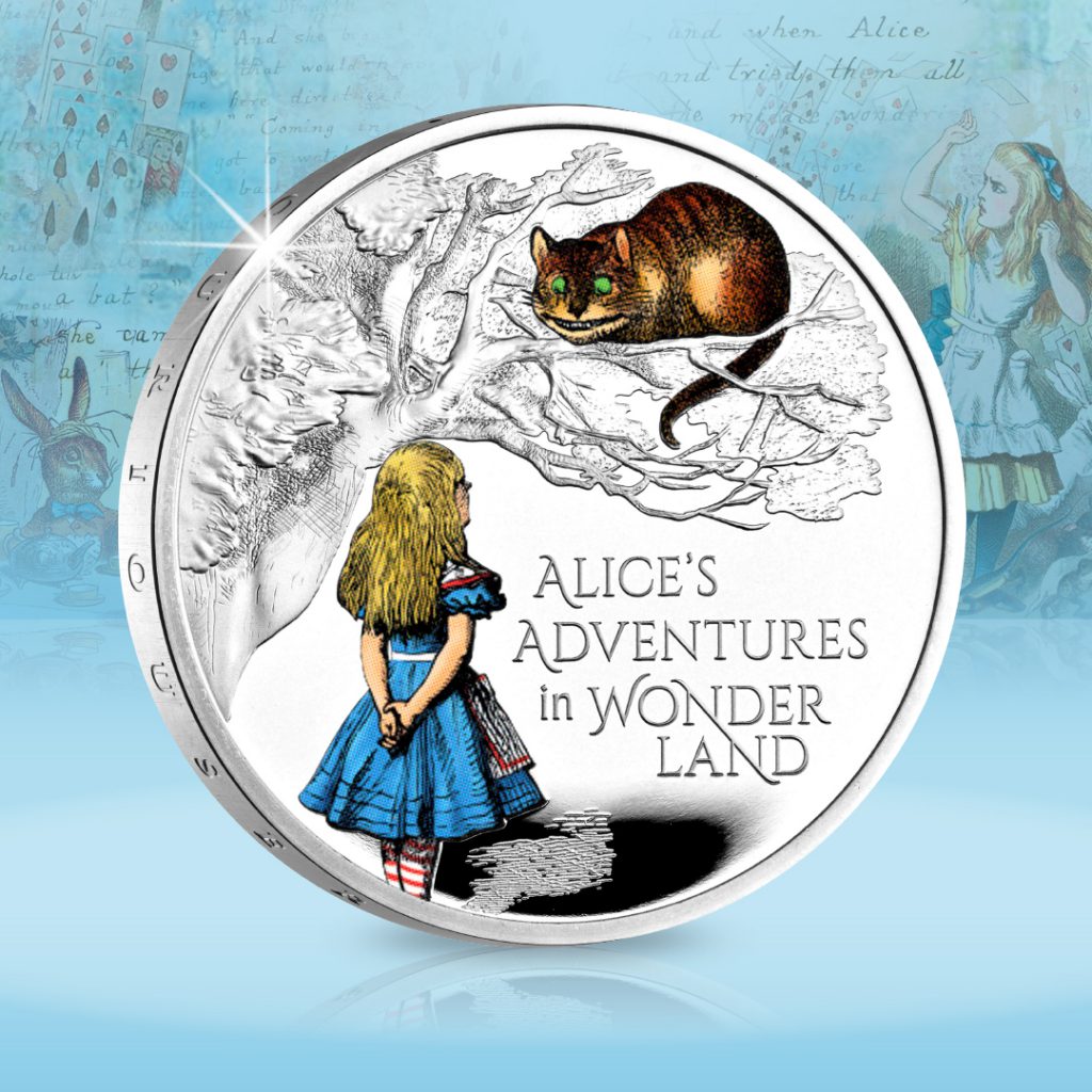DN 2021 Alices Adventures in Wonderland Through the Looking Glass BU Silver 5 coin social media 1 1024x1024 - Breaking news from Wonderland! NEW Alice’s Adventures in Wonderland UK Coins just released
