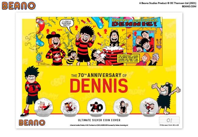 dn 2021 dennis beano ultimate cover bu silver 50p pncs product images 4 - ‘BLAMTASTIC!’ NEW 50p Coins released to celebrate the 70th Anniversary of Dennis!