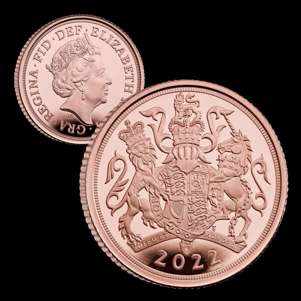 The UK 2022 Sovereign obverse/reverse