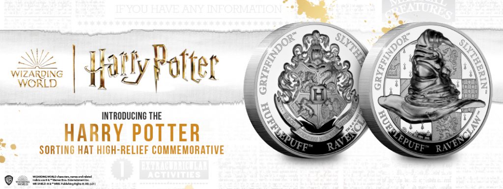 Harry Potter Smartminting 2oz Sorting Hat medal home page banner 1060 x 400 DY 2 1024x386 - Unboxing the Harry Potter ultra-high relief Silver 2oz Commemorative