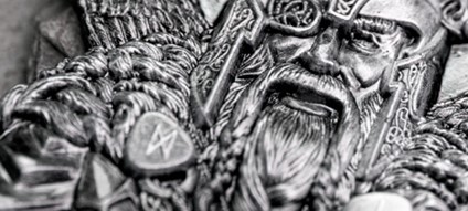 Odin Detail - This Ultra High-Relief Coin Pair Will Leave You THUNDERSTRUCK