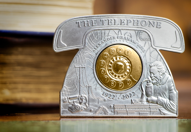 PB Alexander Graham Bell Telephone Coin Lifestyle 1 1 - Introducing the latest innovative coin with a special MOVING feature…