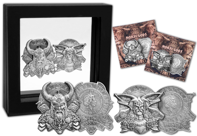 This Ultra High-Relief Coin Pair Will Leave You THUNDERSTRUCK Thor and Odin Coin Packaging - This Ultra High-Relief Coin Pair Will Leave You THUNDERSTRUCK
