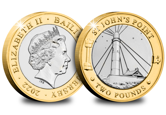 St. John's Point Lighthouse BU £2 Coin Obverse Reverse