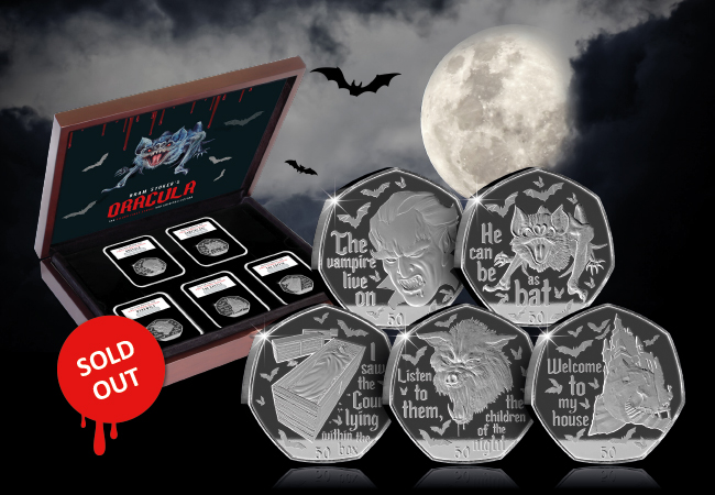 Dracula 50p coins digital assets DY 21 - Check out these NEW Spooky Dracula 50ps – with one Sell-Out already!