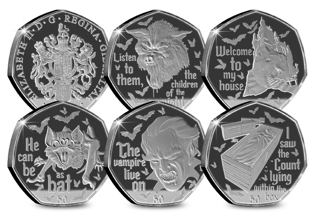 Dracula Silver Dark Proof Set - Check out these NEW Spooky Dracula 50ps – with one Sell-Out already!