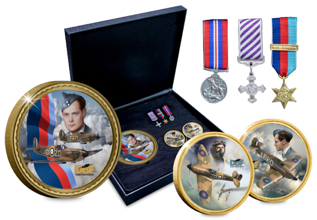 Honouring a legendary war hero — NEW Commemoratives issued to mark the 40th Anniversary of the Douglas Bader Foundation DN 2022 Douglas Bader medal box set product images 1 - Honouring a legendary war hero — NEW Commemoratives issued to mark the 40th Anniversary of the Douglas Bader Foundation