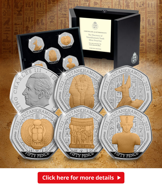 AT Tutankhamun British Isles 50ps Images 8 - Meet the maker &#8211; Glyn Davies on creating the FIRST King Charles III British Isles portrait