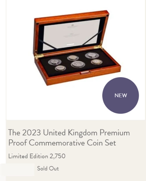 2023 Premium Proof Annual Set sold out at The Royal Mint