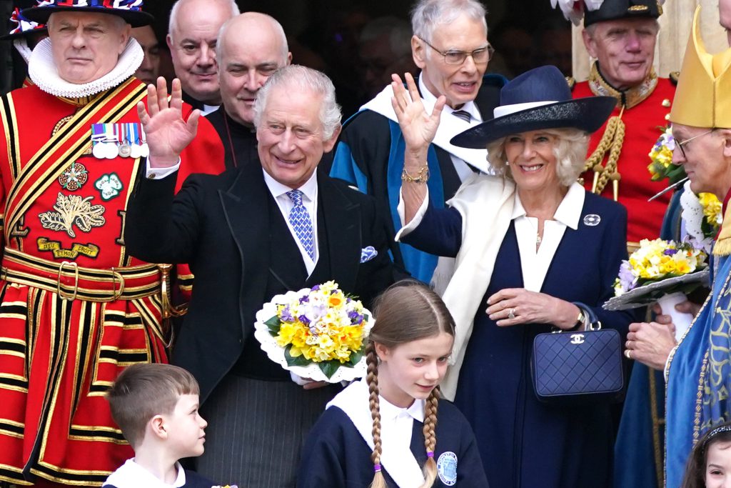 King Charles III and Queen Consort Camilla at York Minster Maundy Service 