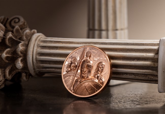 Sparta Copper 50g Coin Reverse Lifestyle 1 - Breaking barriers on copper coins: The 2023 Sparta High-Relief Coin